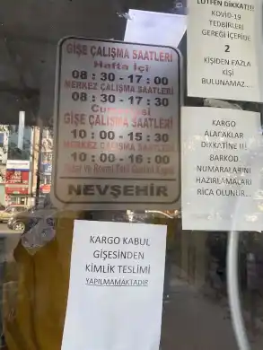 Ptt Kargo NEVŞEHİR Şubesi